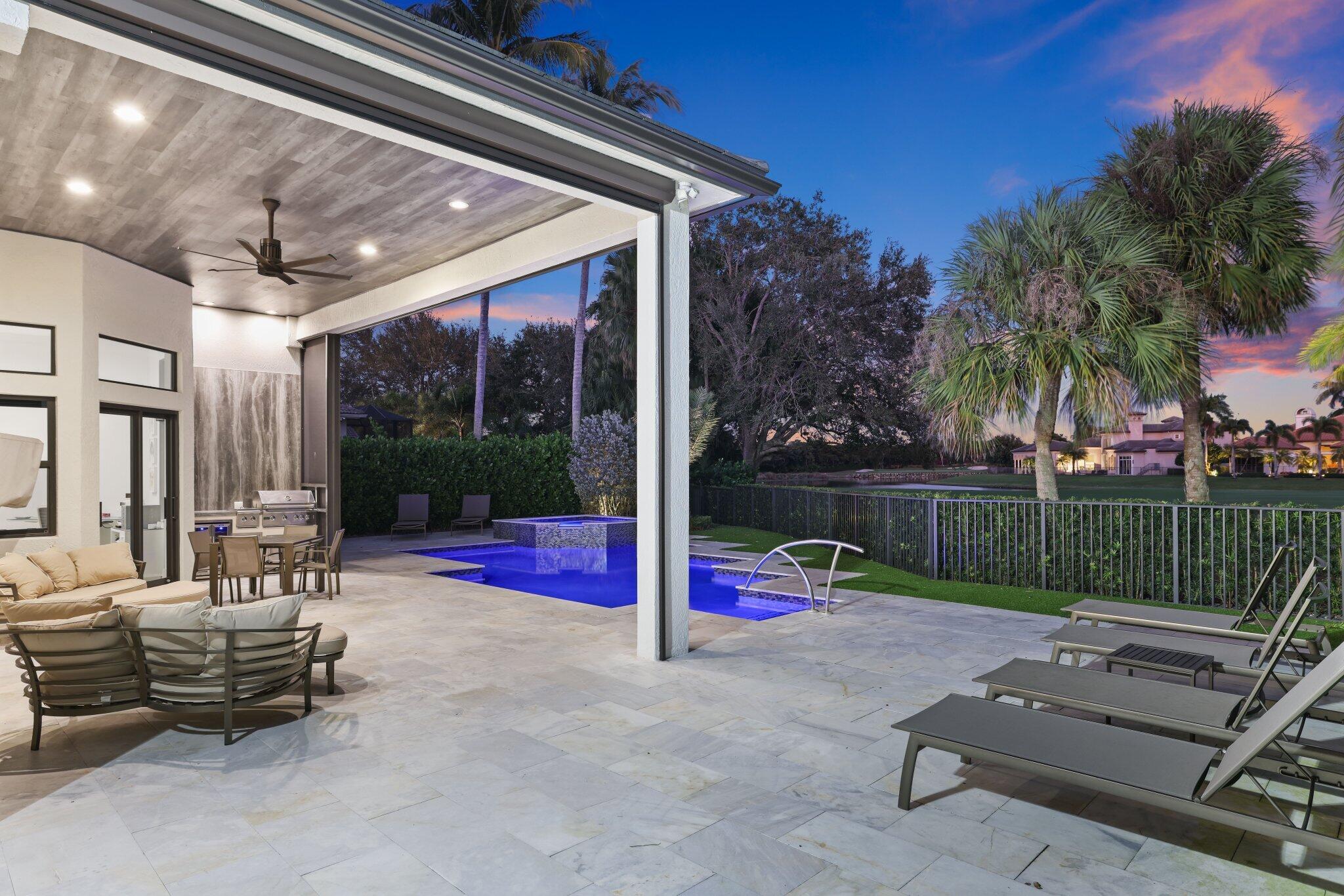 Twilight Covered Patio