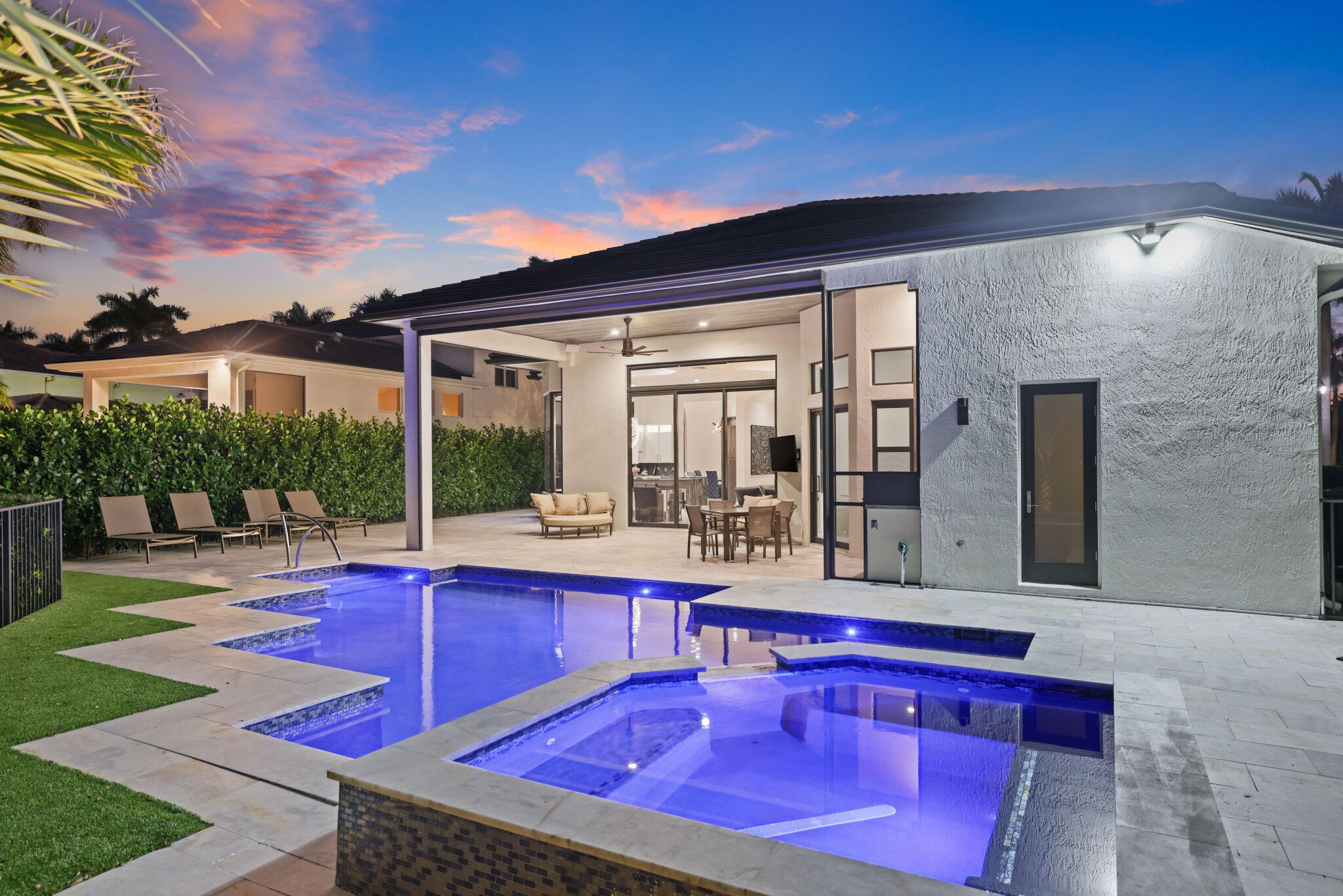 Twilight Backyard