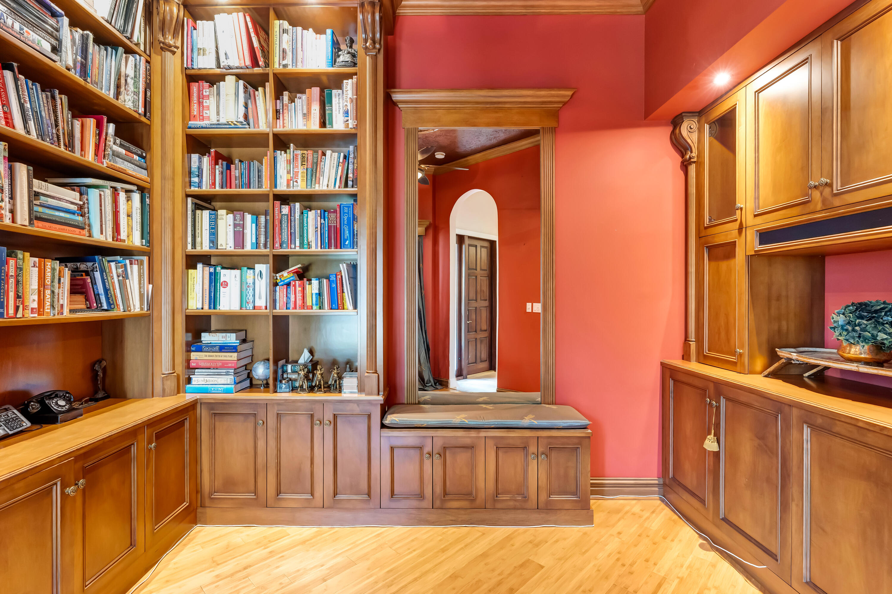 Custom built library or 3rd bedroom where the wall can be reopened